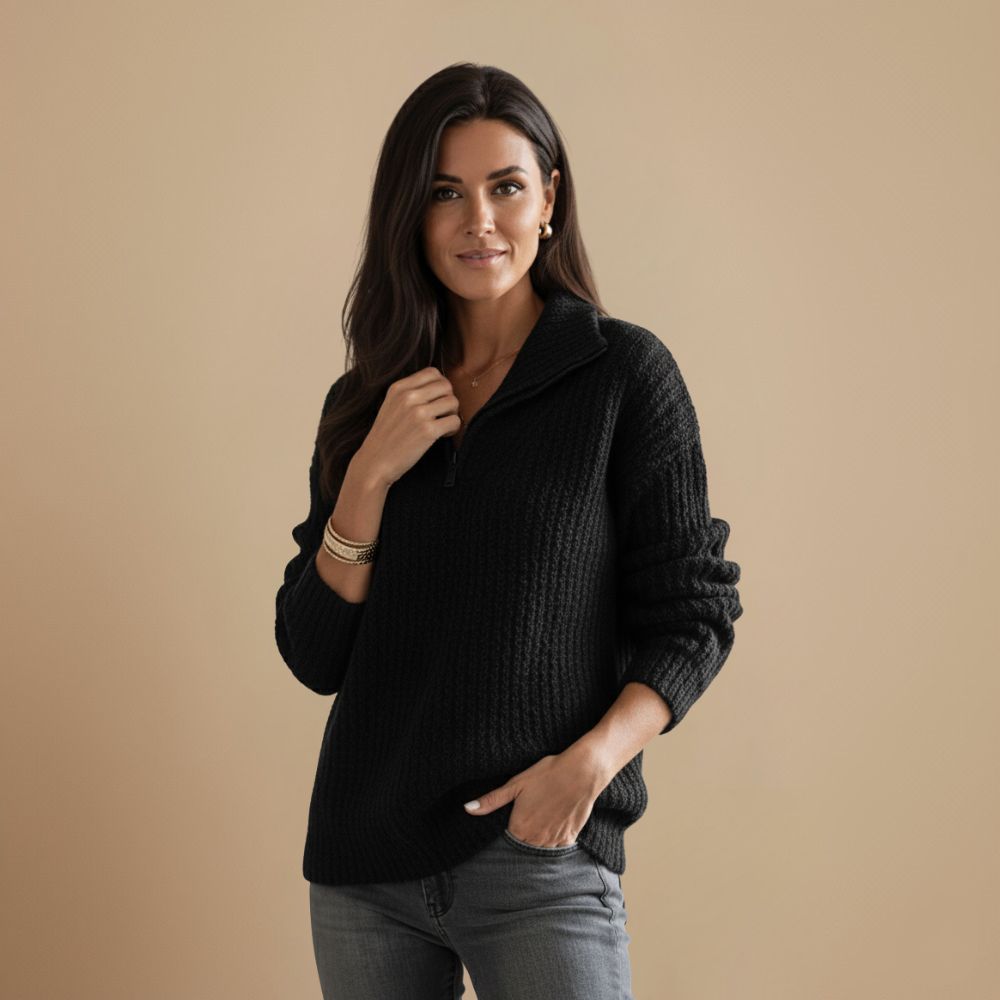 Dames Gebreide Zip Trui | Verfijnde warmte met tijdloze klasse
