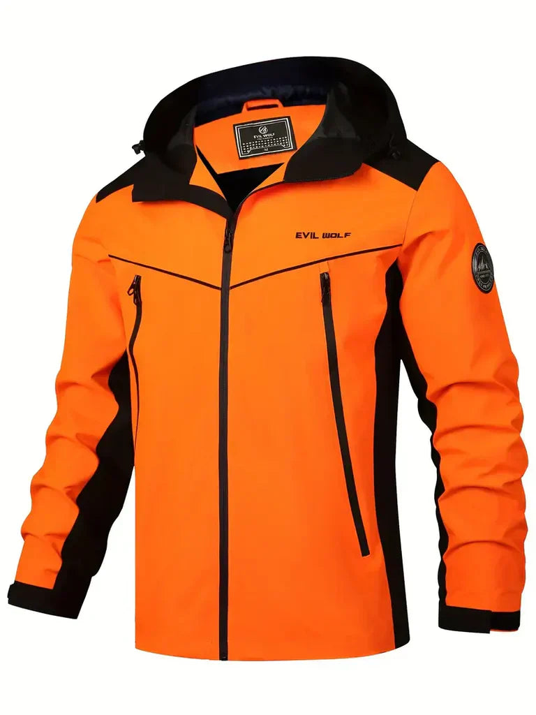Heren Outdoorjas met Weerbestendige Bescherming en Sportieve Stijl