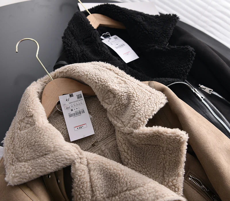 LOUISE | Stijlvolle Suède Jas – Warm & Trendy