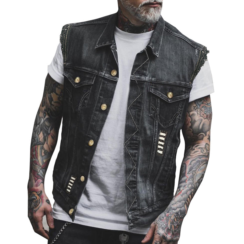 Mode Outlet | Heren Denim Weste – Tijdloos & Stoer