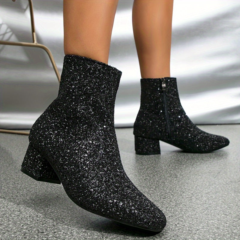 Luna | Glitter Enkellaarsjes – Stralend & Stijlvol