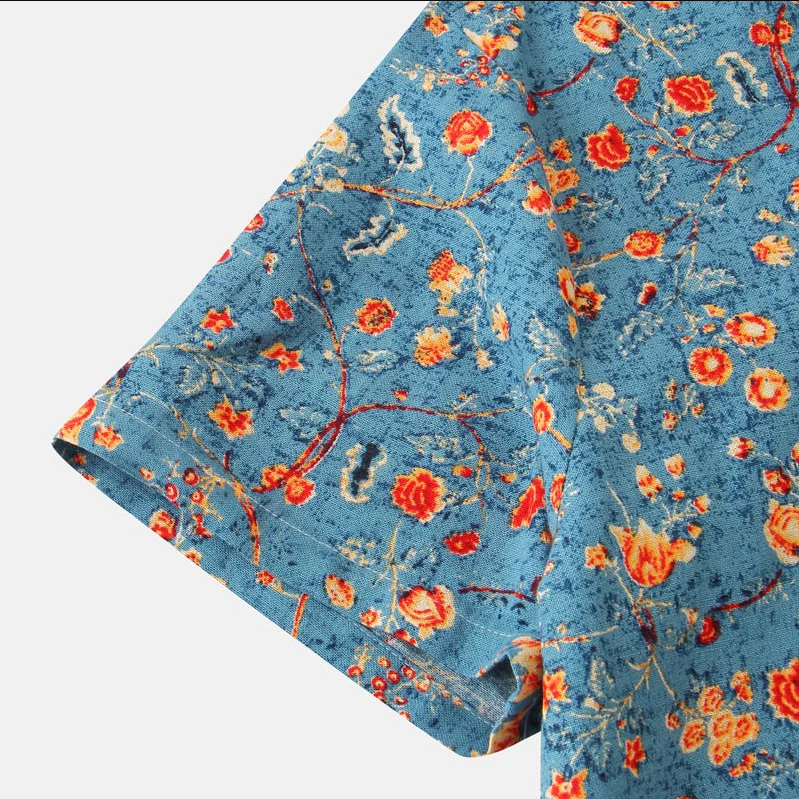 Stijlvol Heren Overhemd met Bloemenprint – Voor een Verfijnde Zomerlook