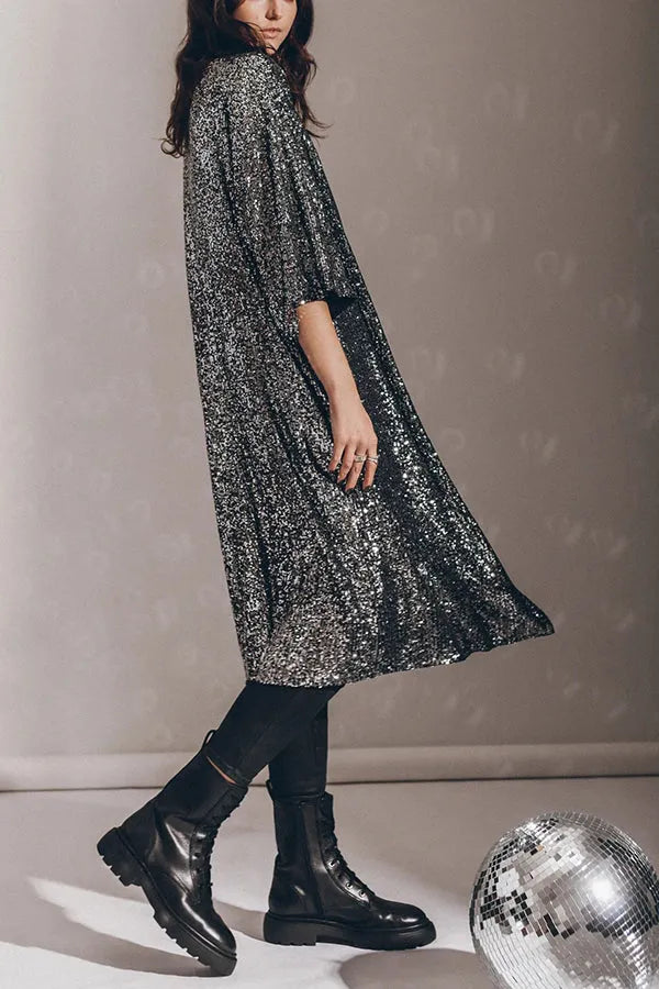 Liora | Pailletten Kimono met Wijde Mouwen – Glamour voor Elke Gelegenheid