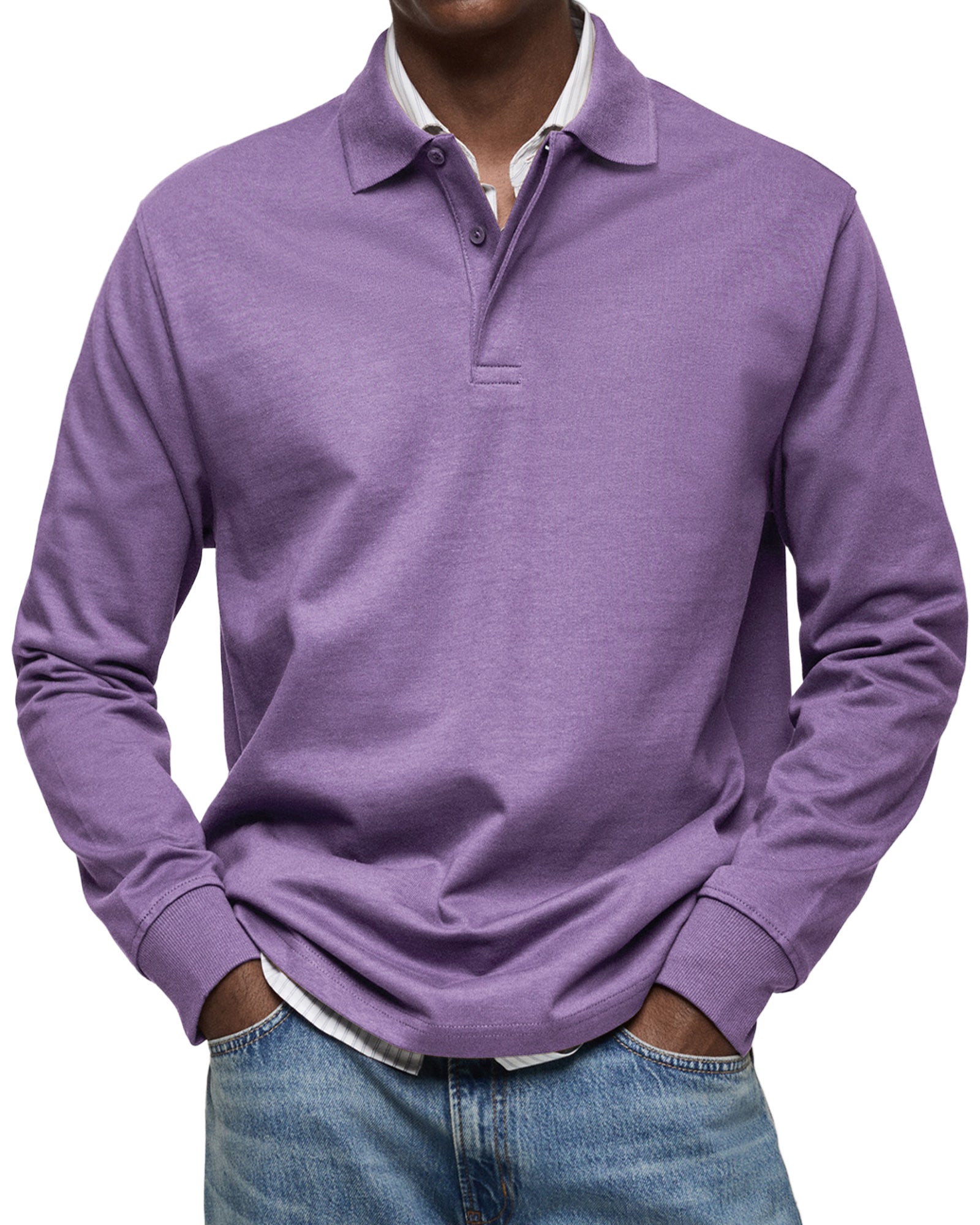 Heren Longsleeve Polo met Klassieke Stijl en Modern Draagcomfort