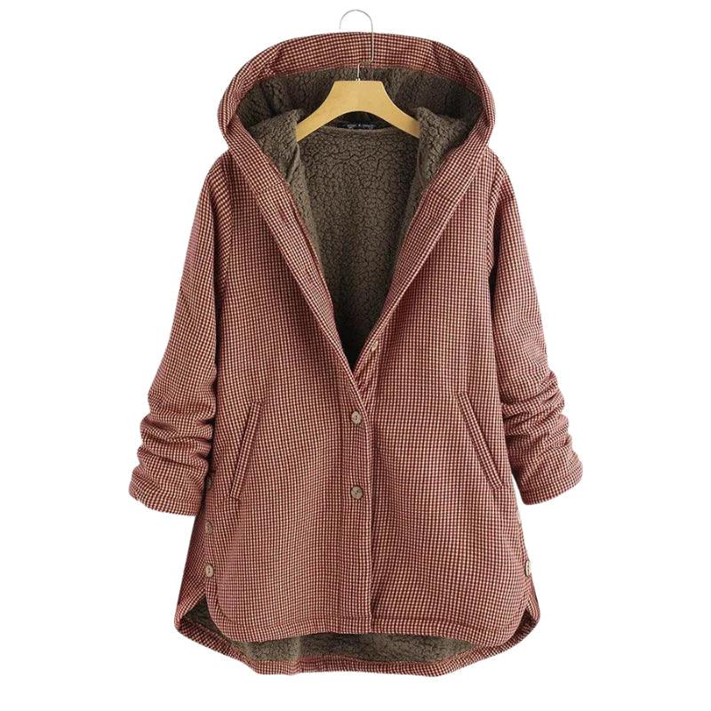 Lange Dames Hoodie met Capuchon en Elegante Uitstraling