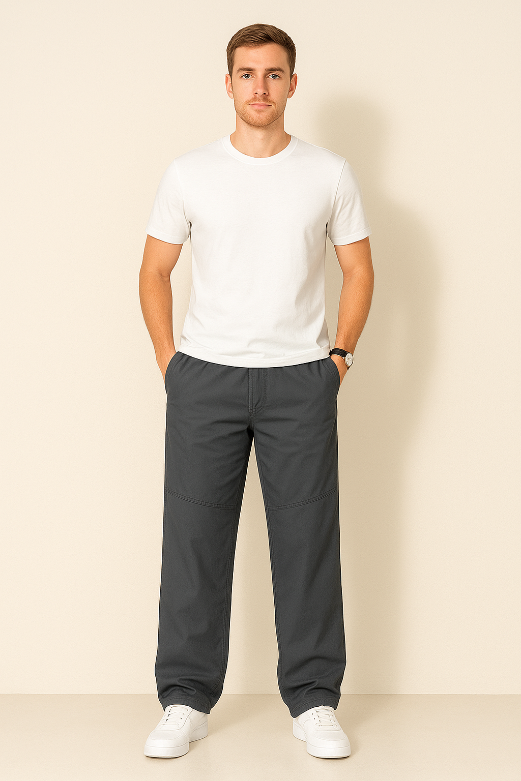 Tobias | Comfortabele Joggingbroek met Elastische Tailleband