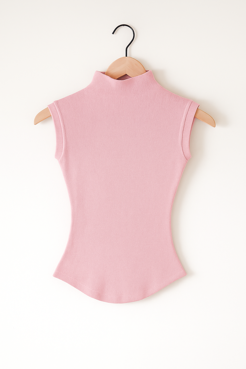 Dames Top zonder Mouwen met Hoge Kraag – Elegant & Minimalistisch