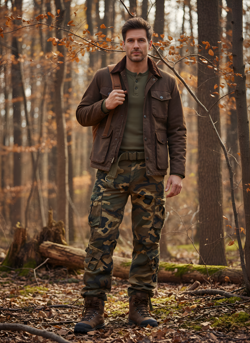 Lange Cargo Broek voor Heren met Multi-Pocket Ontwerp