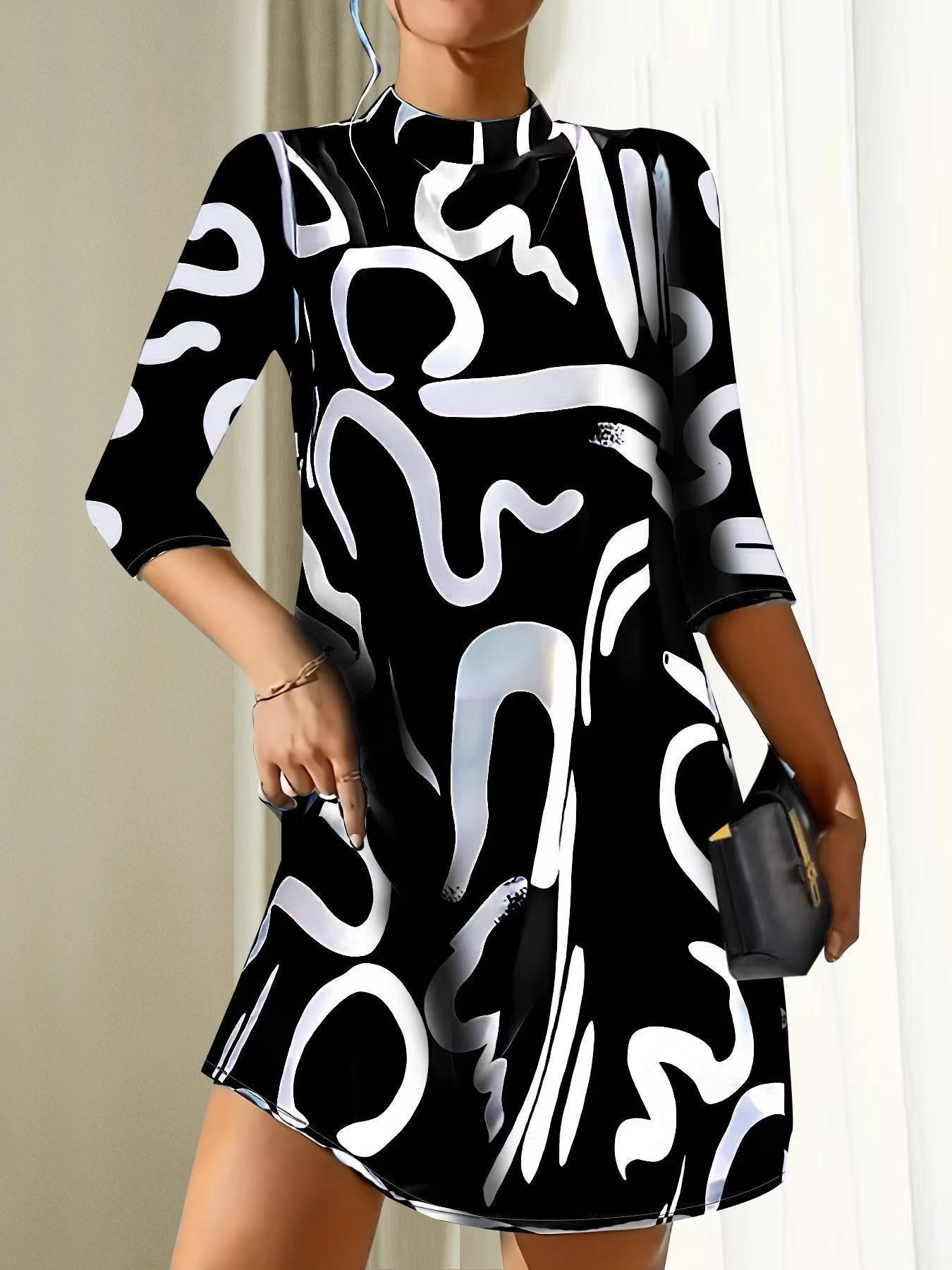 Alanna | Jurk met Print voor Dames – Stijlvol, Comfortabel & Tijdloos
