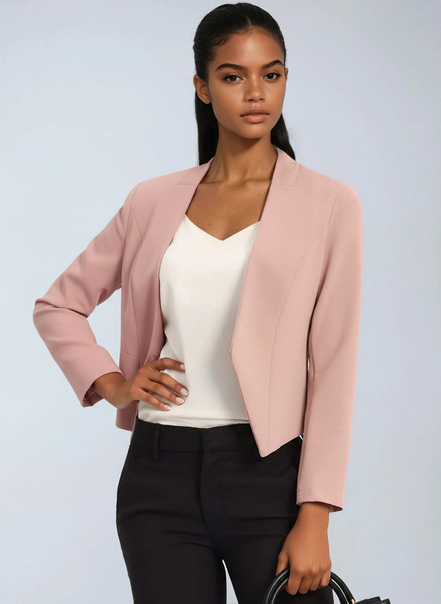 Dames Blazer | Cropped Colbert met Elegante Lijnen