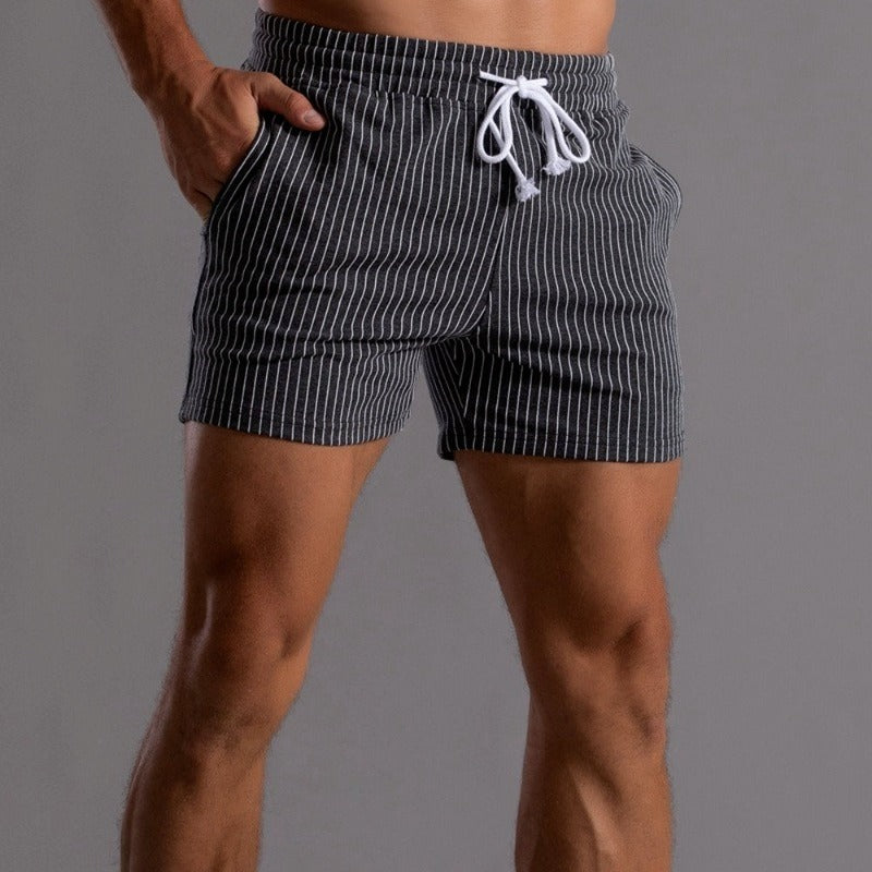 De Mode Outlet | Heren Zomerbroek met Strepen & Elastische Taille