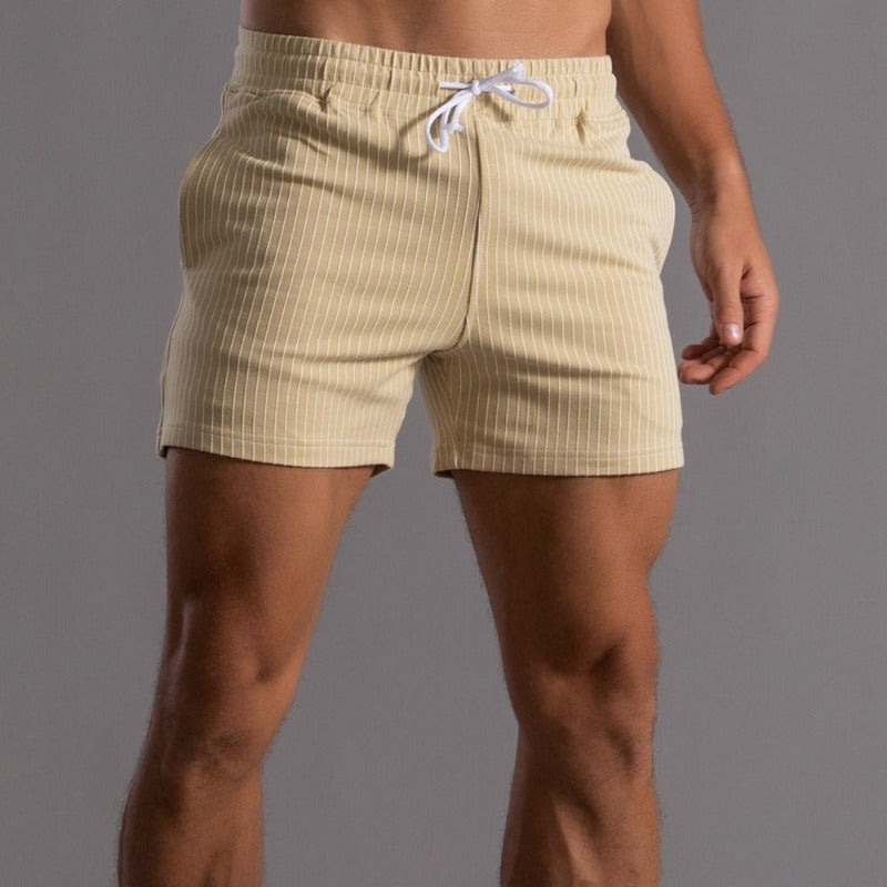 De Mode Outlet | Heren Zomerbroek met Strepen & Elastische Taille