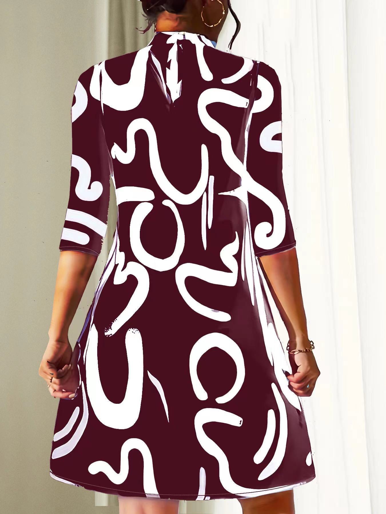 Alanna | Jurk met Print voor Dames – Stijlvol, Comfortabel & Tijdloos