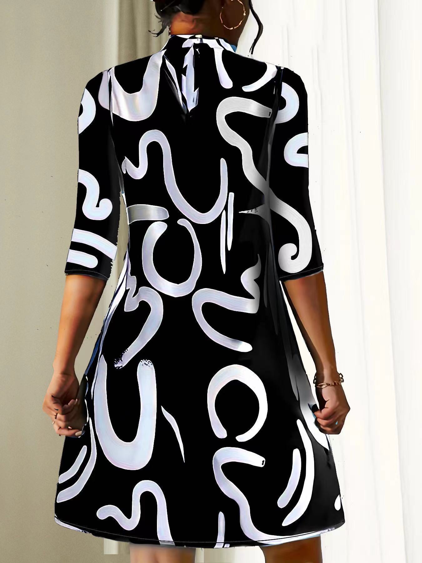 Alanna | Jurk met Print voor Dames – Stijlvol, Comfortabel & Tijdloos