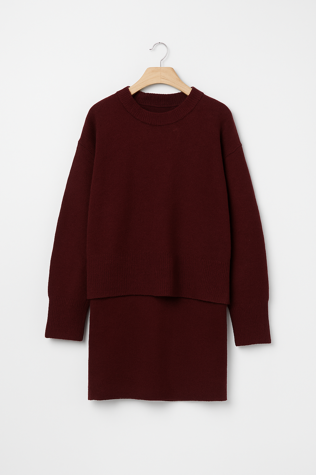 Zachte dames set met trui en minirok