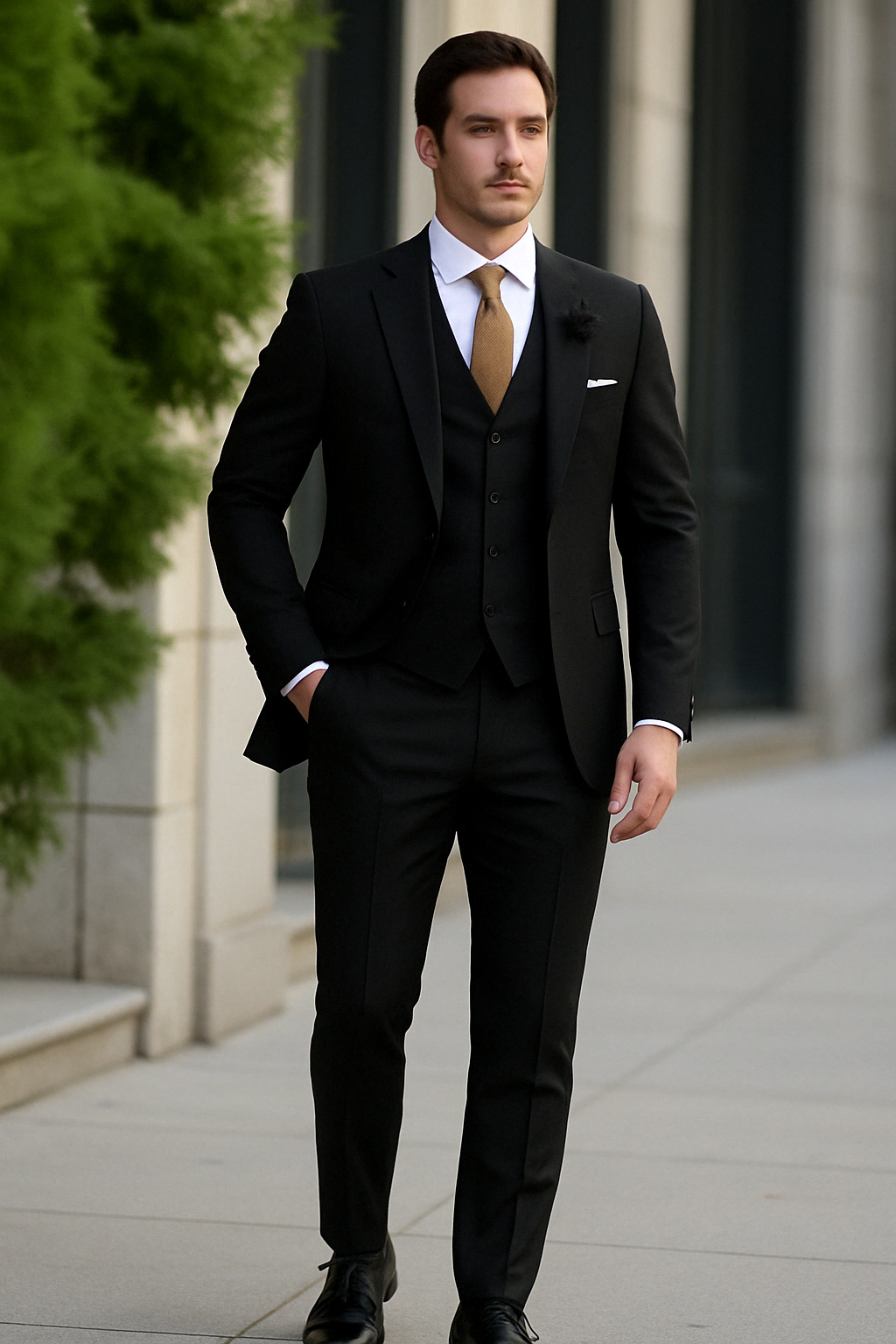 Herenpak – 3-Delig – Slim Fit – Blazer, Gilet & Pantalon