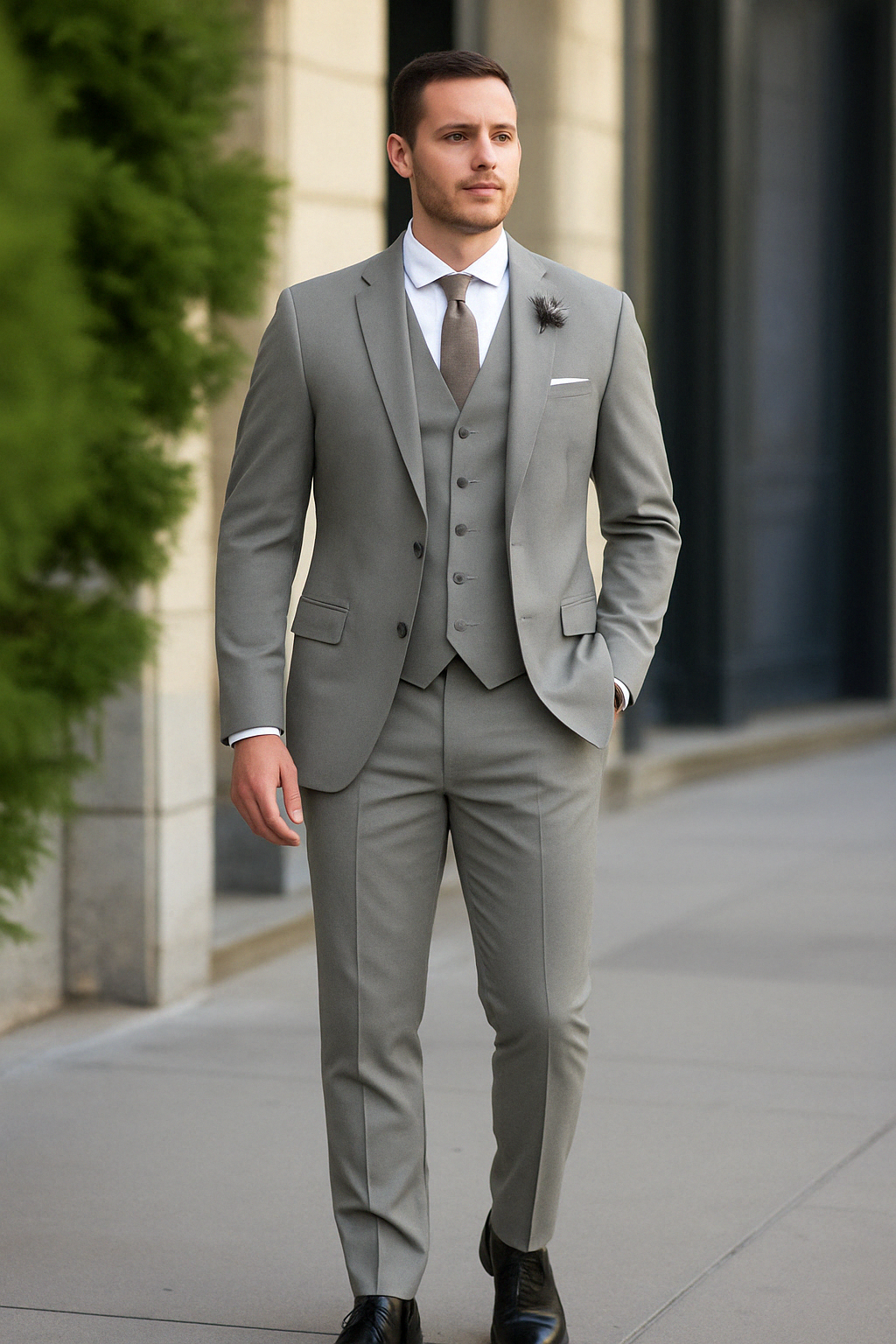 Herenpak – 3-Delig – Slim Fit – Blazer, Gilet & Pantalon