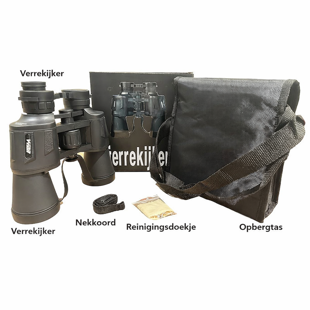 10x50 HD Verrekijker – Grote Objectieflens voor Buitenobservatie & Evenementen