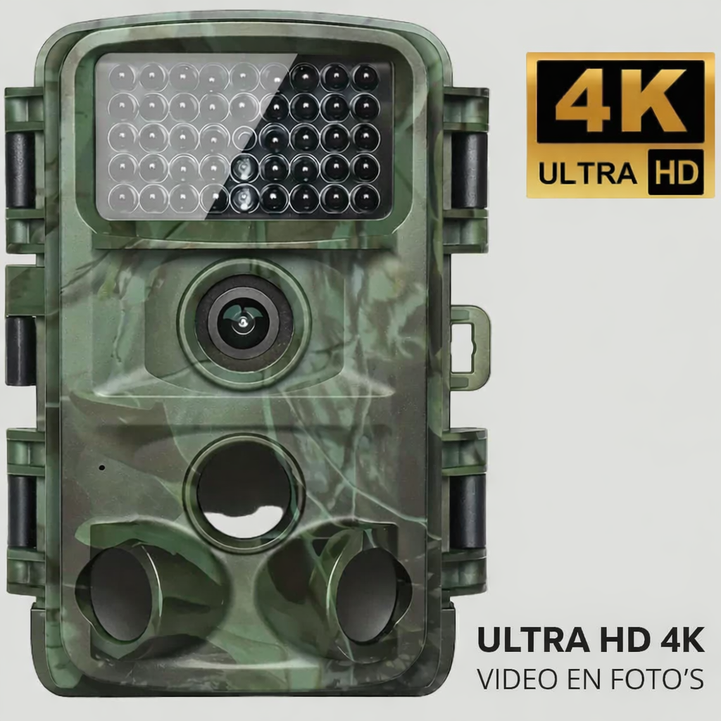 4K 32MP Wildcamera – Bewegingsdetectie & Low-Glow Nachtzicht