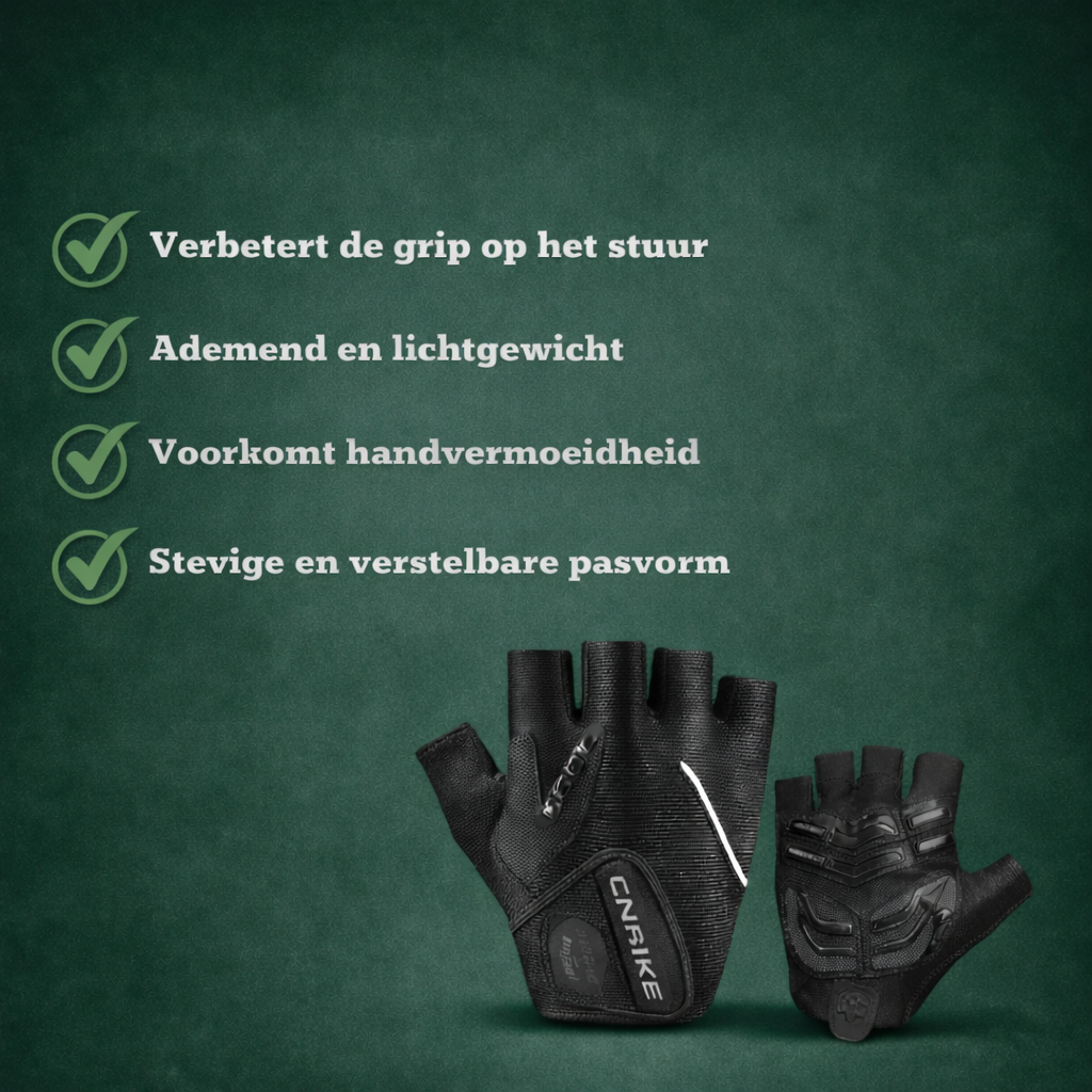 Ademende Fietshandschoenen – Gelpadding met Reflecterende Details