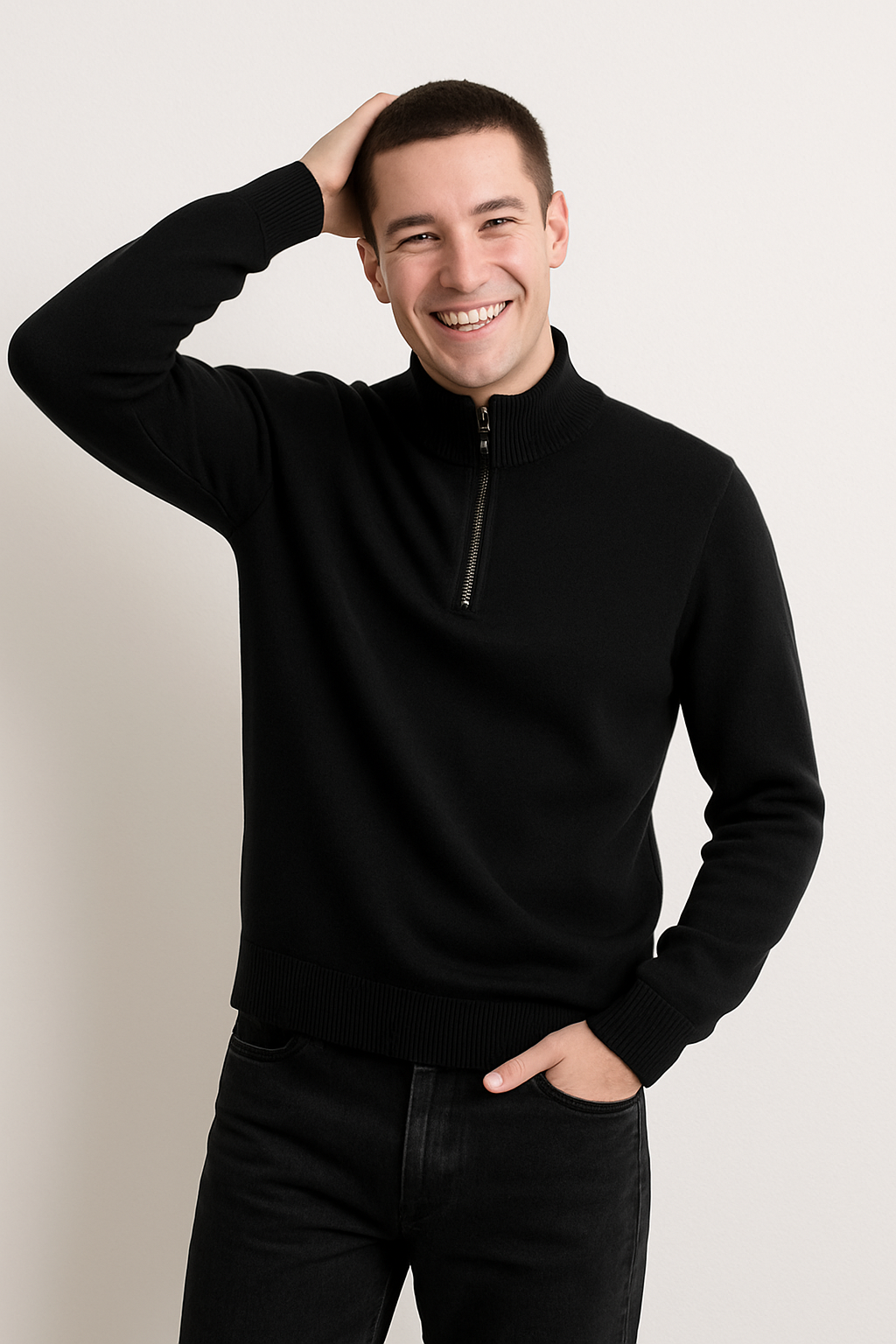 Jacob | Gebreide Herentrui met Rits
