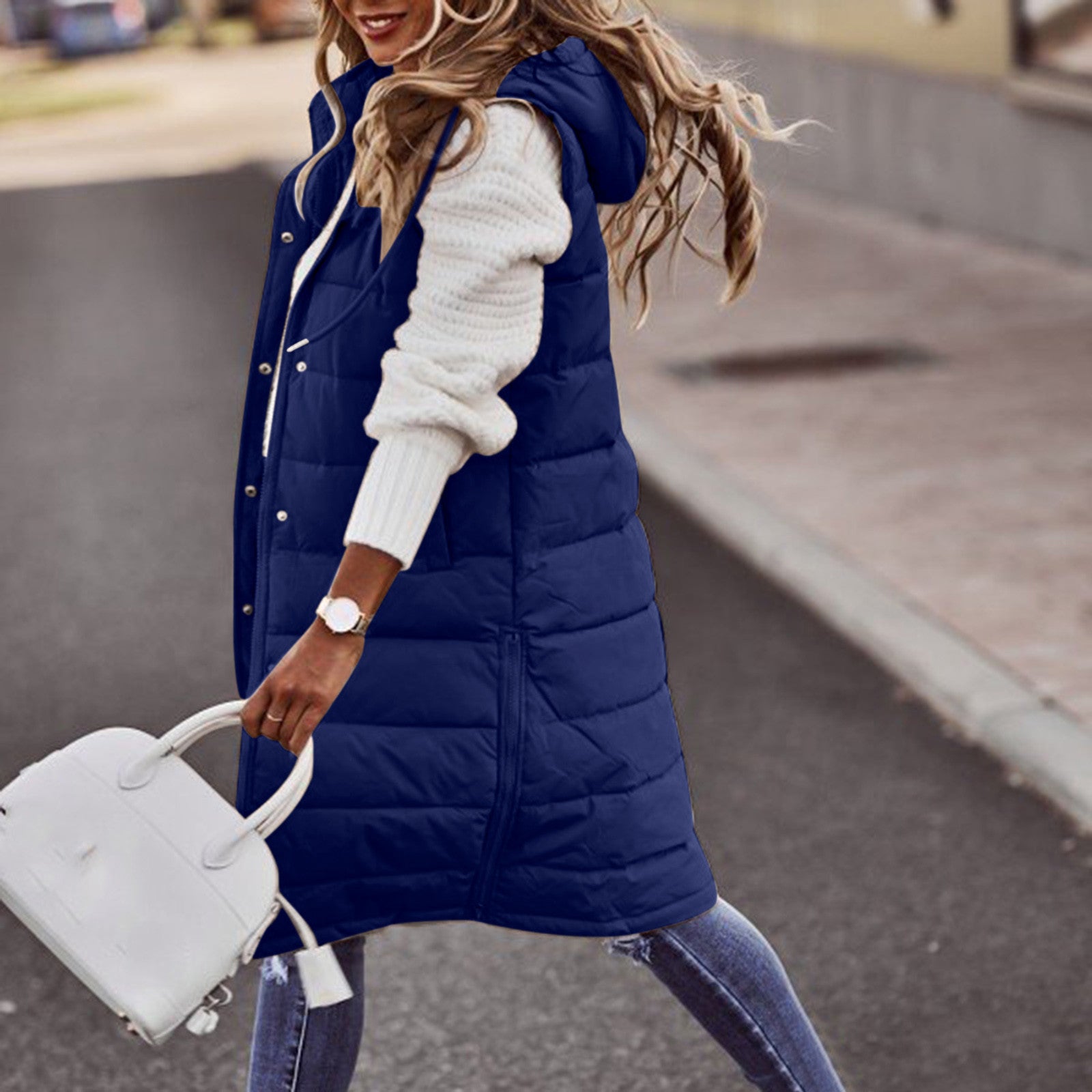 Oversized Dames Bodywarmer met Capuchon – Gewatteerd en Stijlvol voor het Najaar