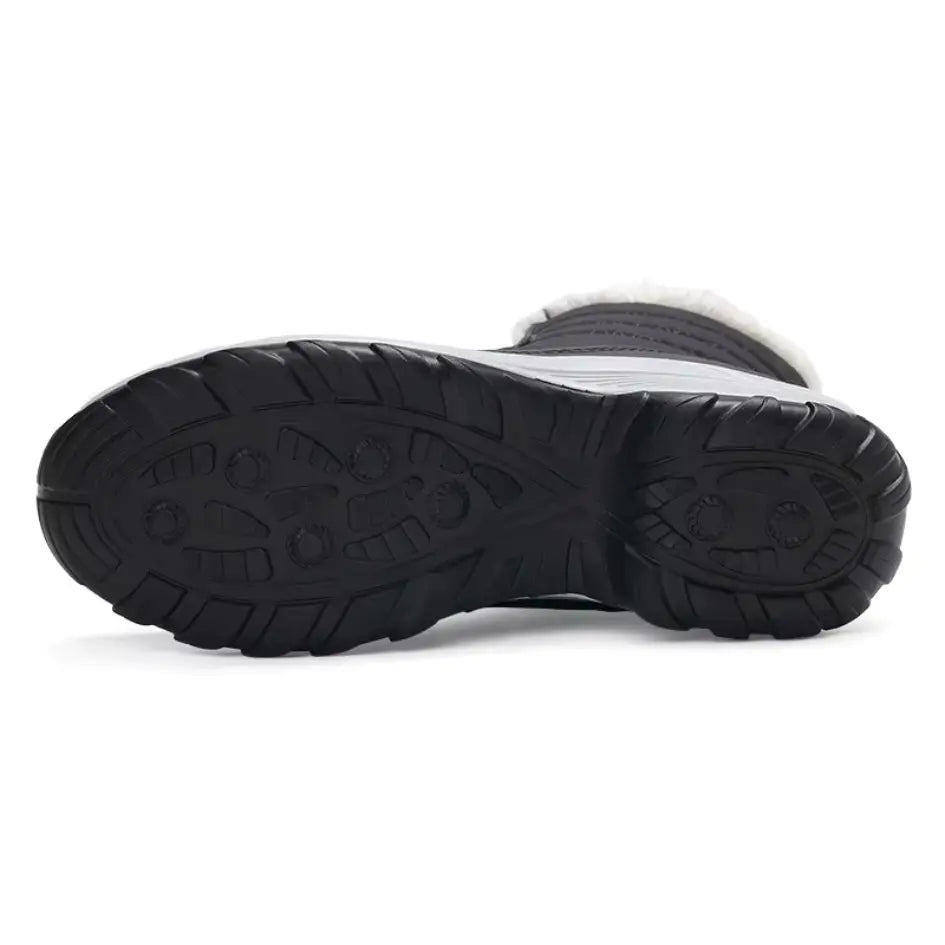 Dames Snowboots met Veters | Vegan Leer en Warme Pluche Voering