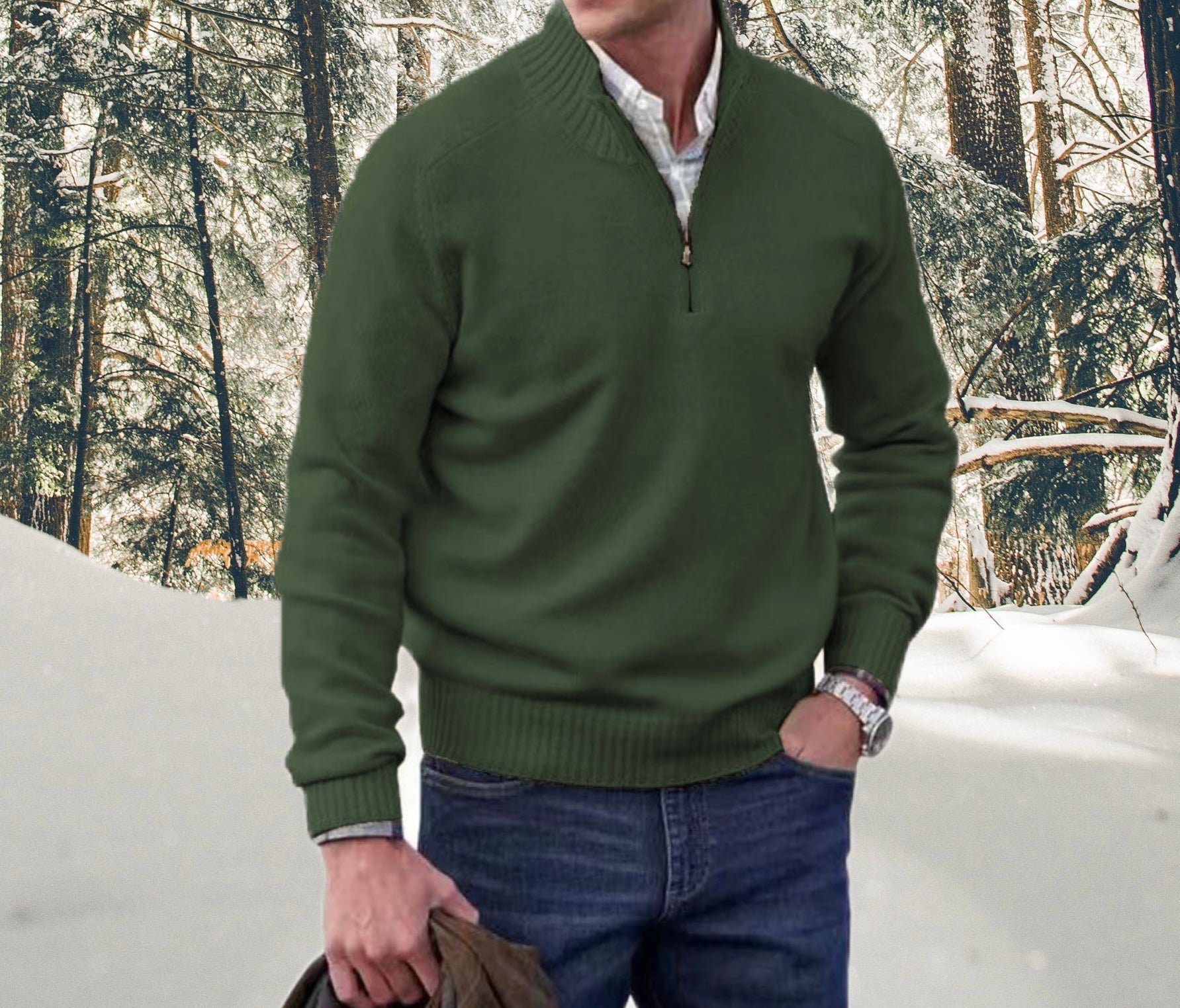 MARCUS | Stijlvolle Half Zip Pullover voor Heren – Luxe & Comfortabel
