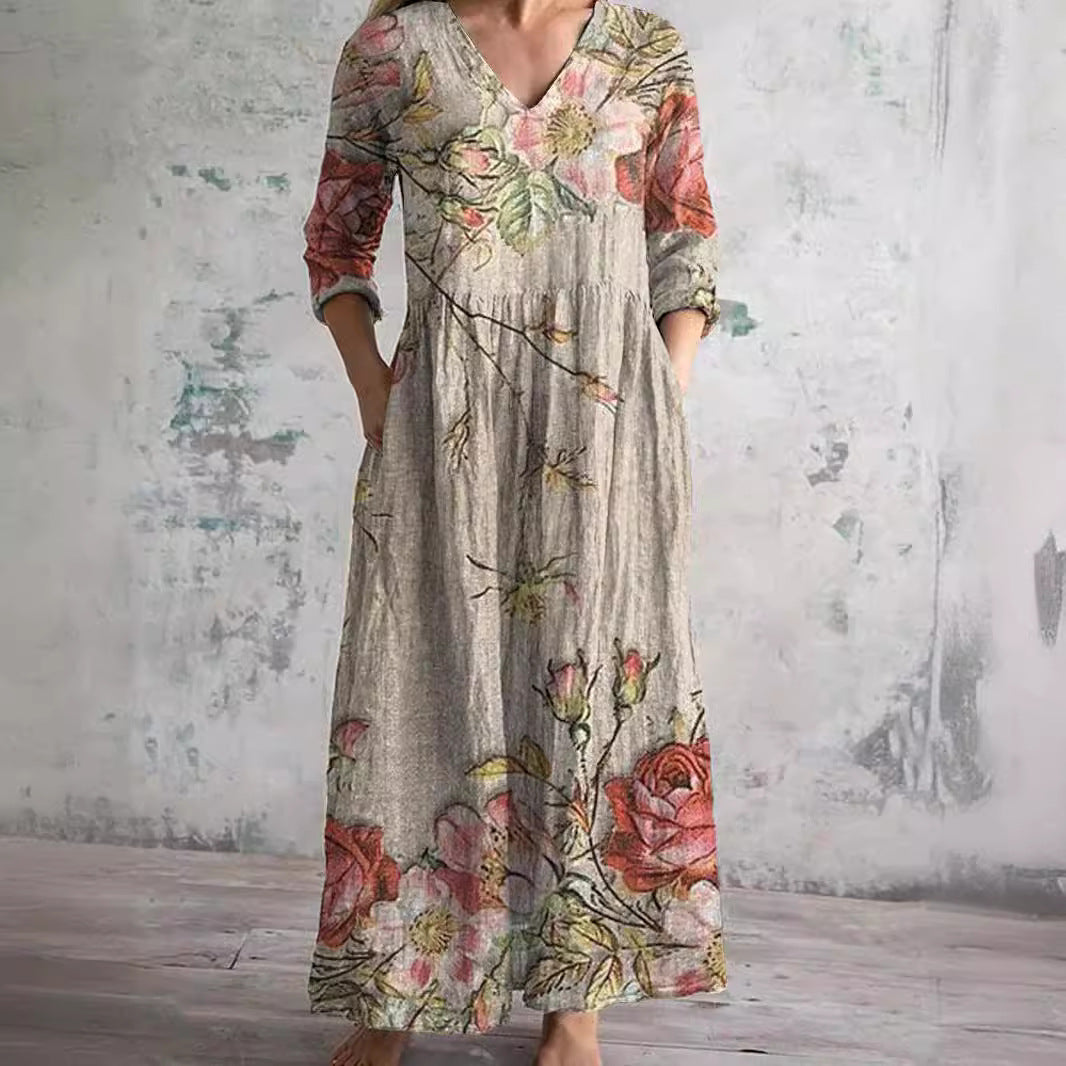 Dames zomerjurk met bloemenprint – elegant en luchtig