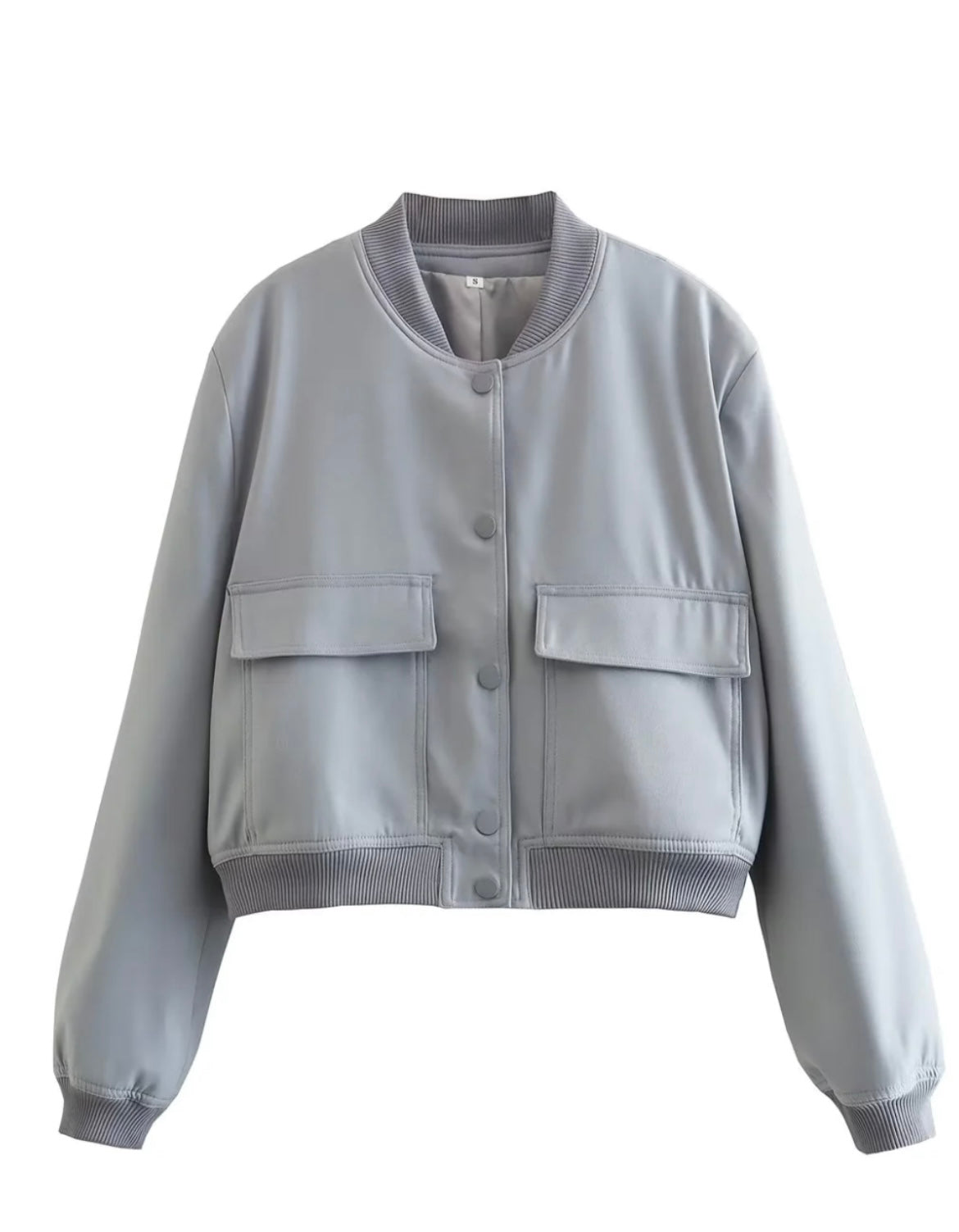 Mila | Trendy Cropped Bomberjack in Ecru