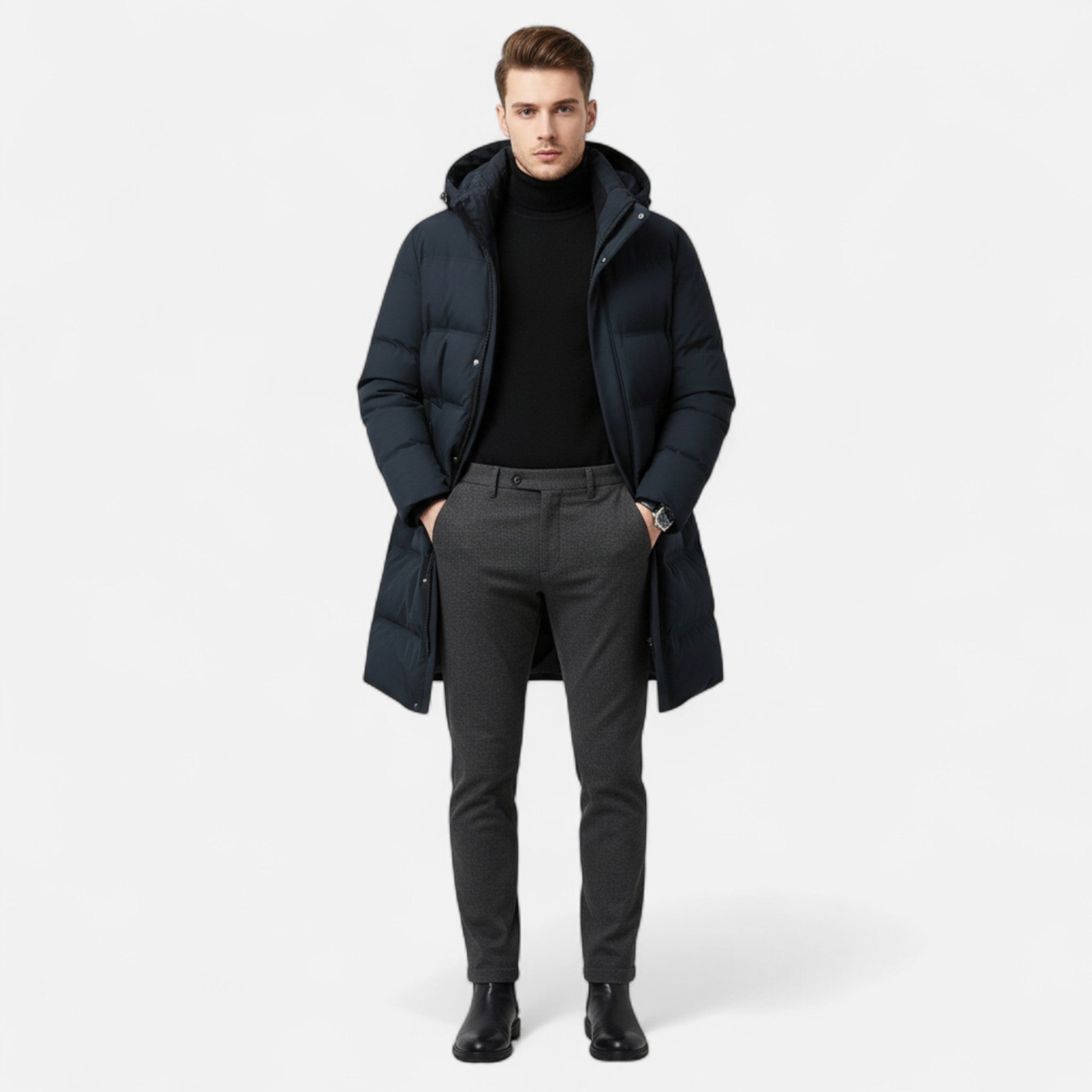 Heren Winter Parka | Lange jas met warme voering en weerbestendige bescherming