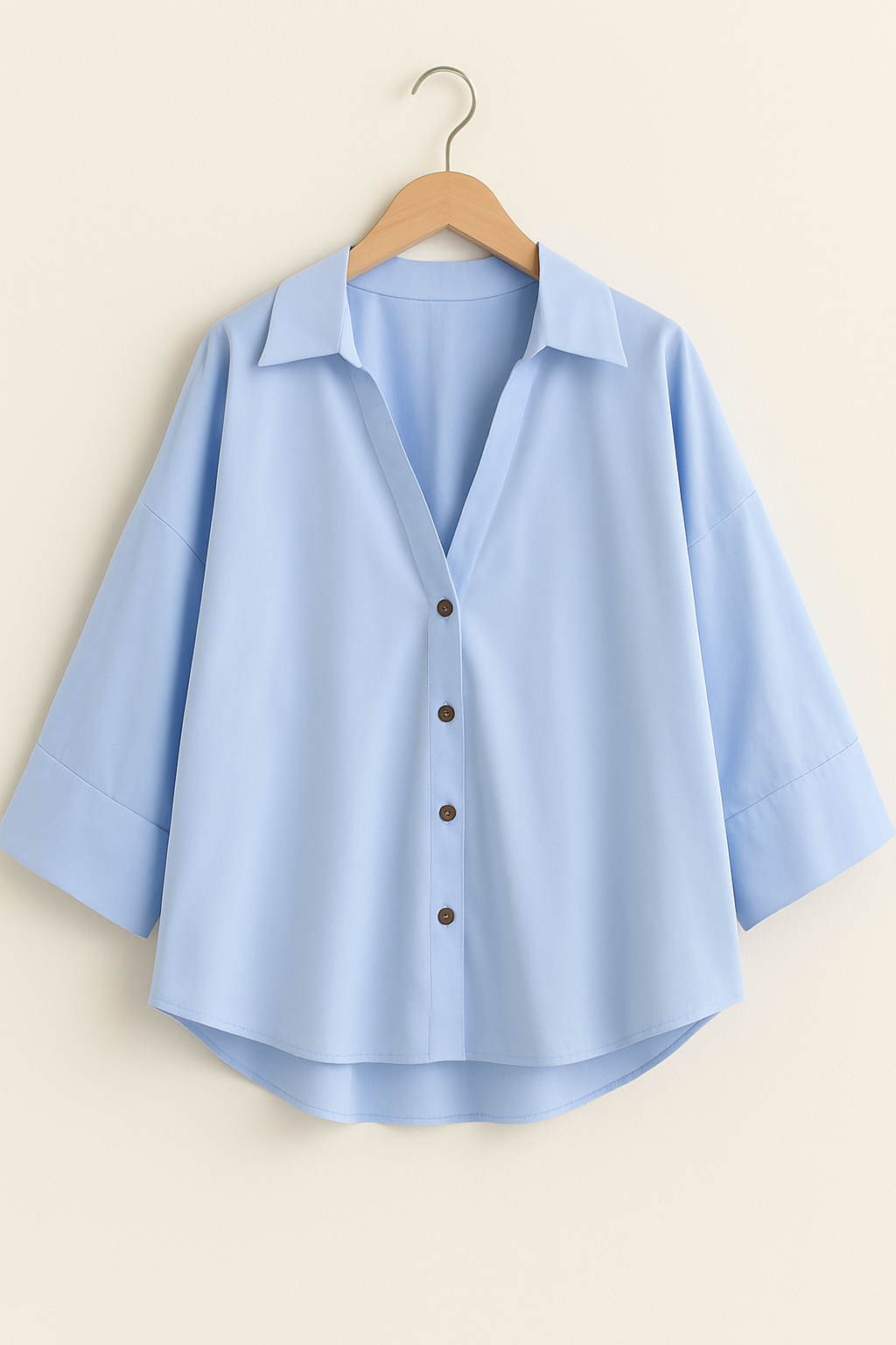 Oversized Blouse met Knopen