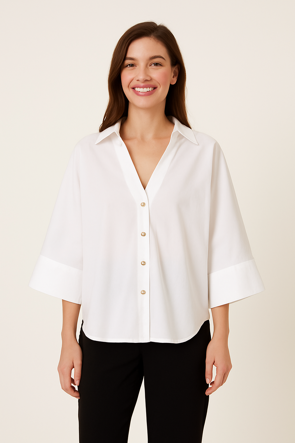 Oversized Blouse met Knopen