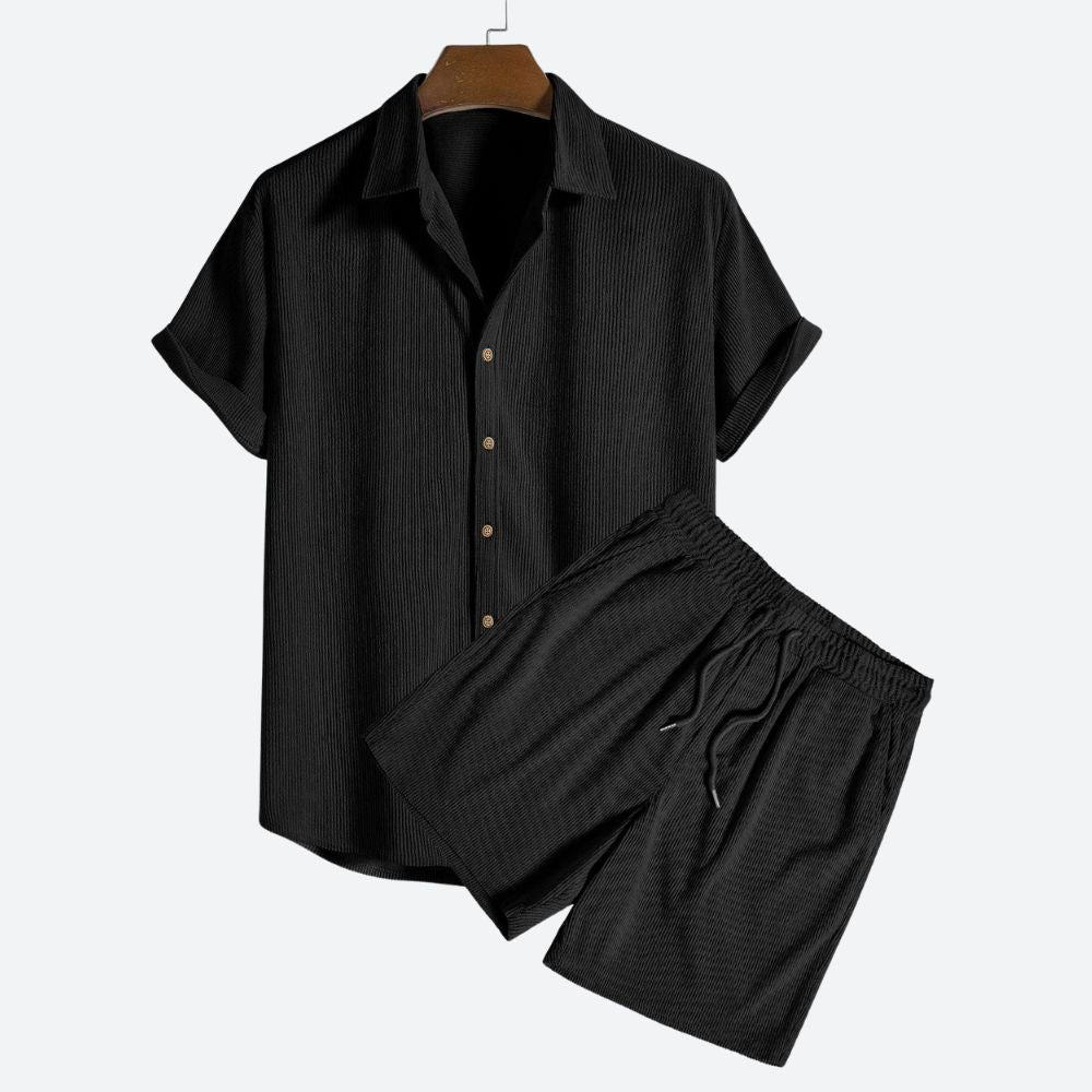 Mode Outlet | Zomerset voor Heren met Corduroy Overhemd en Short