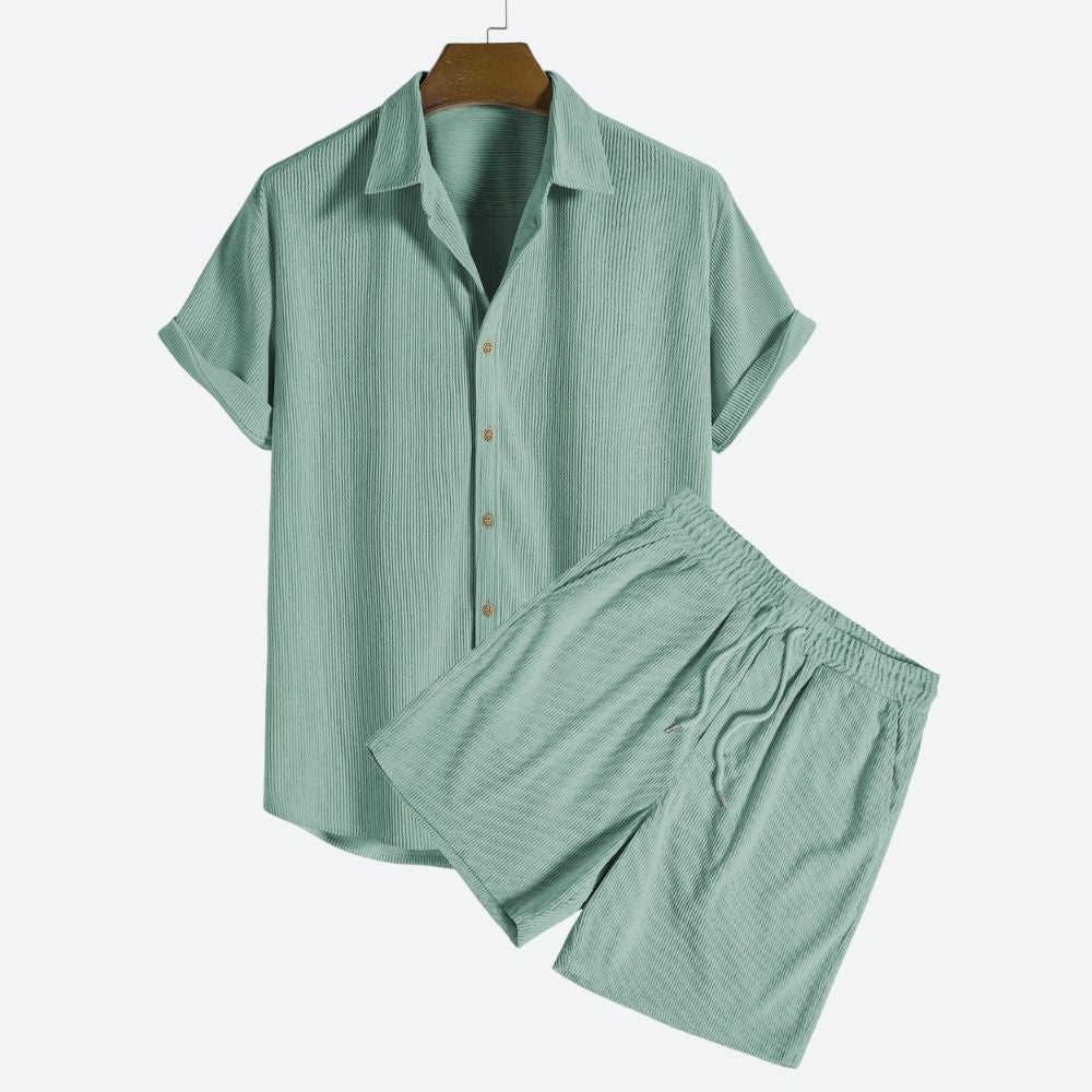 Mode Outlet | Zomerset voor Heren met Corduroy Overhemd en Short