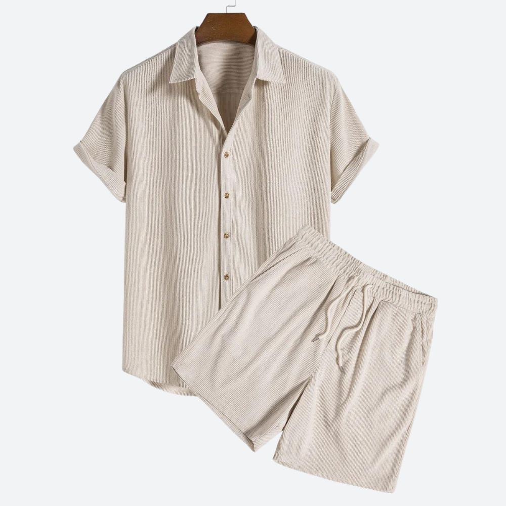 Mode Outlet | Zomerset voor Heren met Corduroy Overhemd en Short