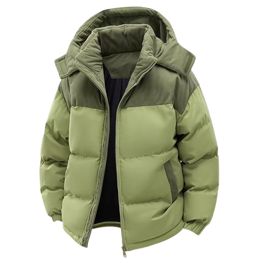Heren Gewatteerde Jas met Capuchon | Warm en veelzijdig voor koude dagen