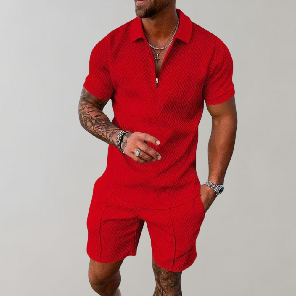 De Mode Outlet | Heren Zomerset met Polo & Korte Broek