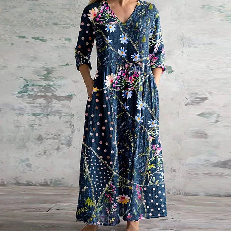Dames zomerjurk met bloemenprint – elegant en luchtig