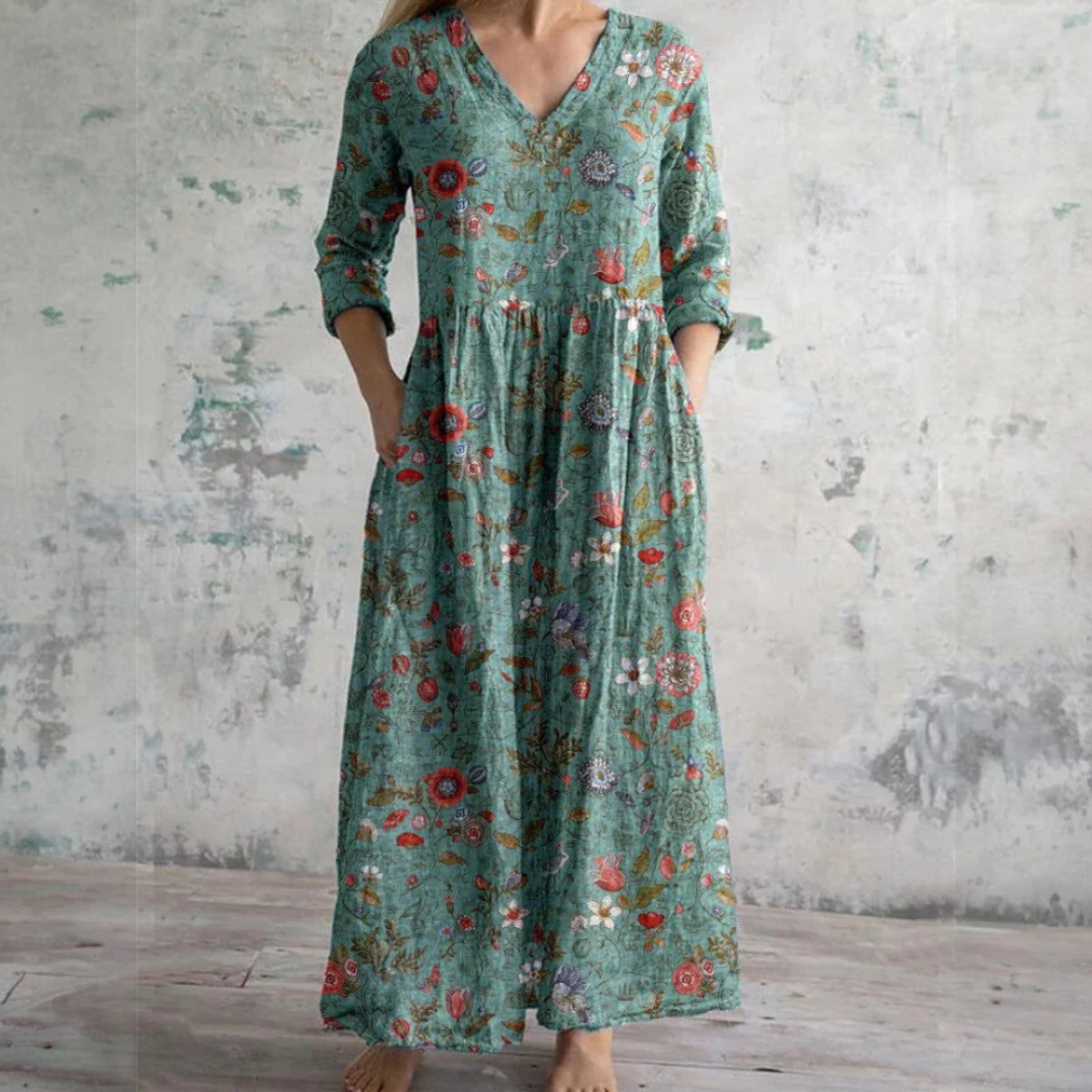 Dames zomerjurk met bloemenprint – elegant en luchtig