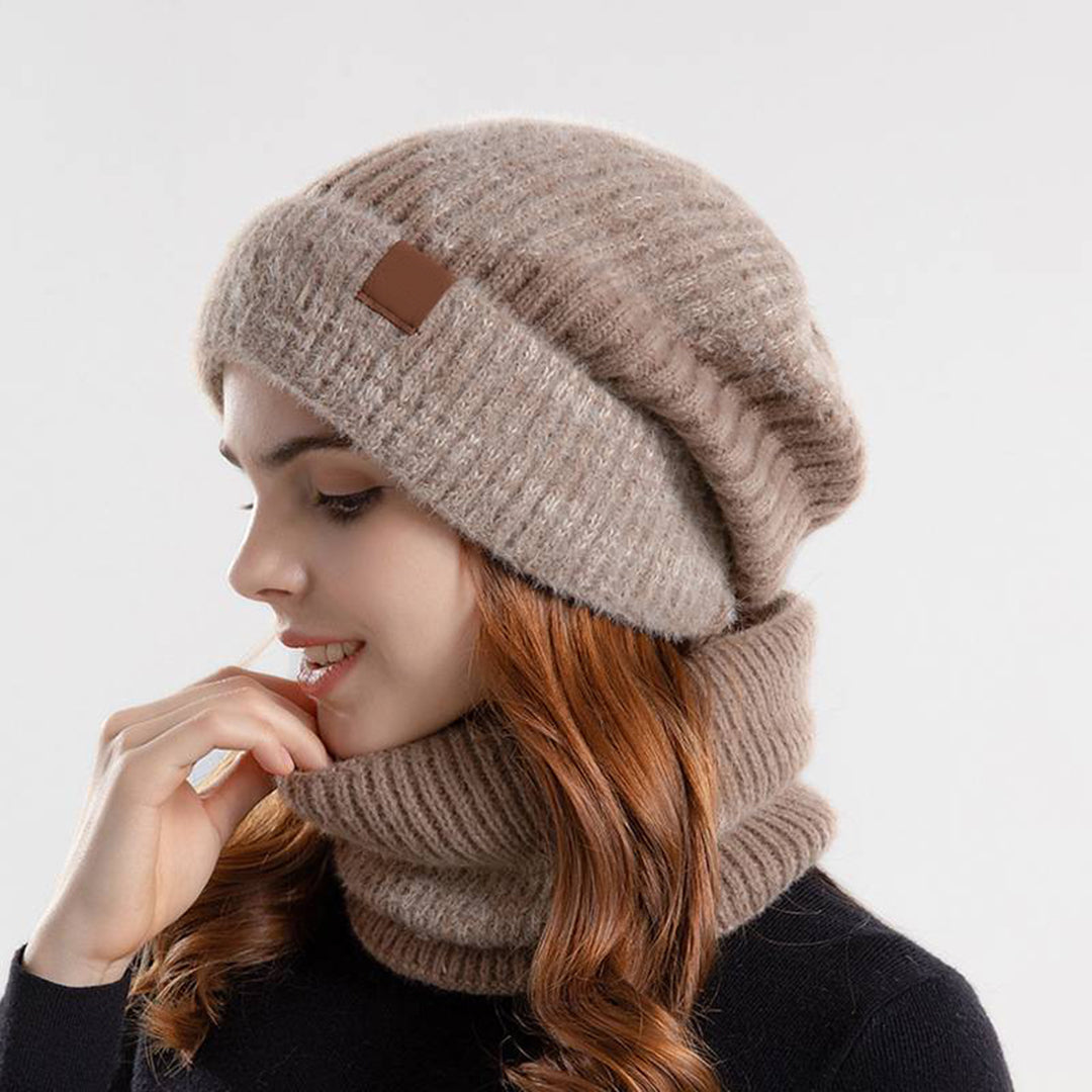 Noëlle – Luxe Warme Muts en Sjaal Set voor Dames