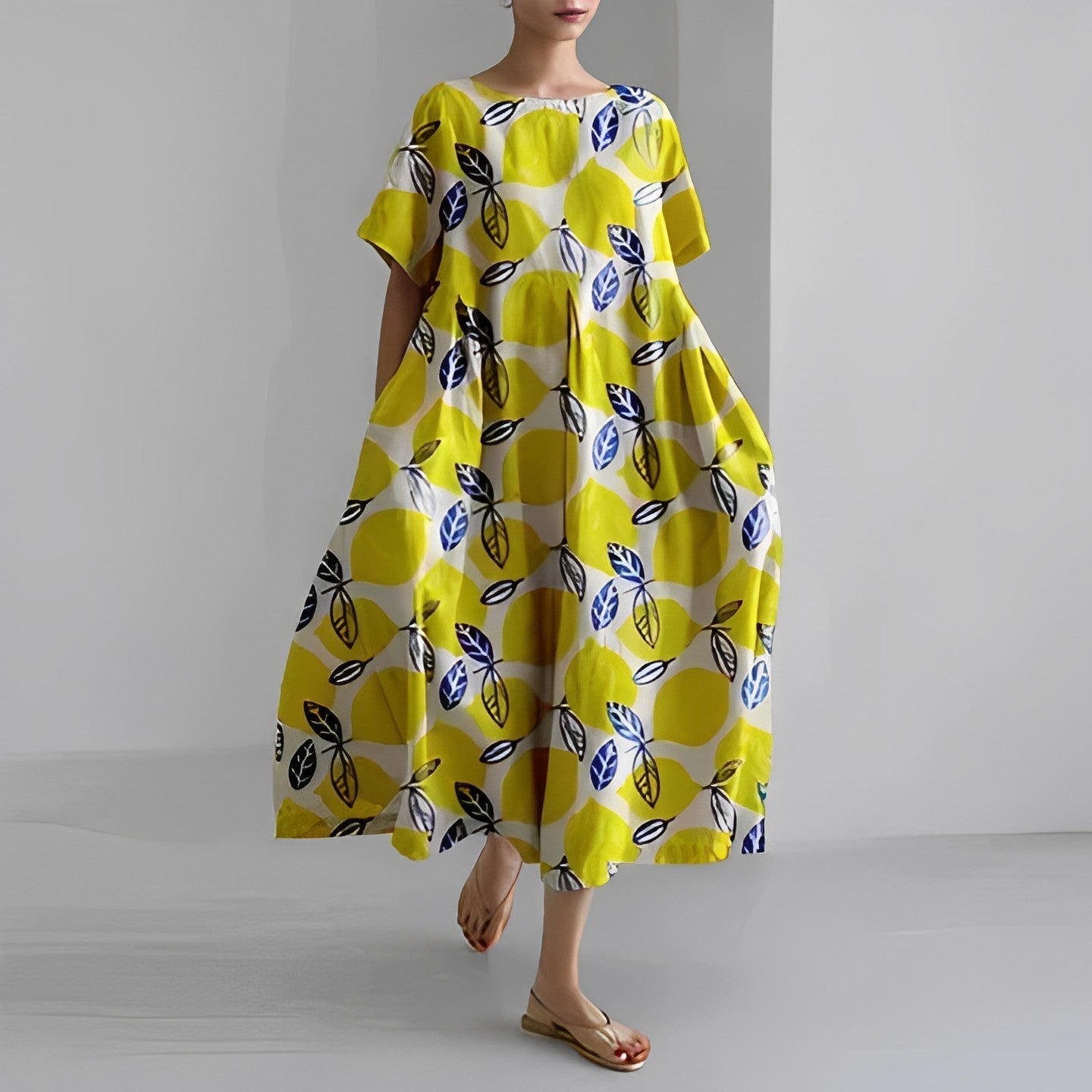Lange Zomerjurk met Bloemenprint