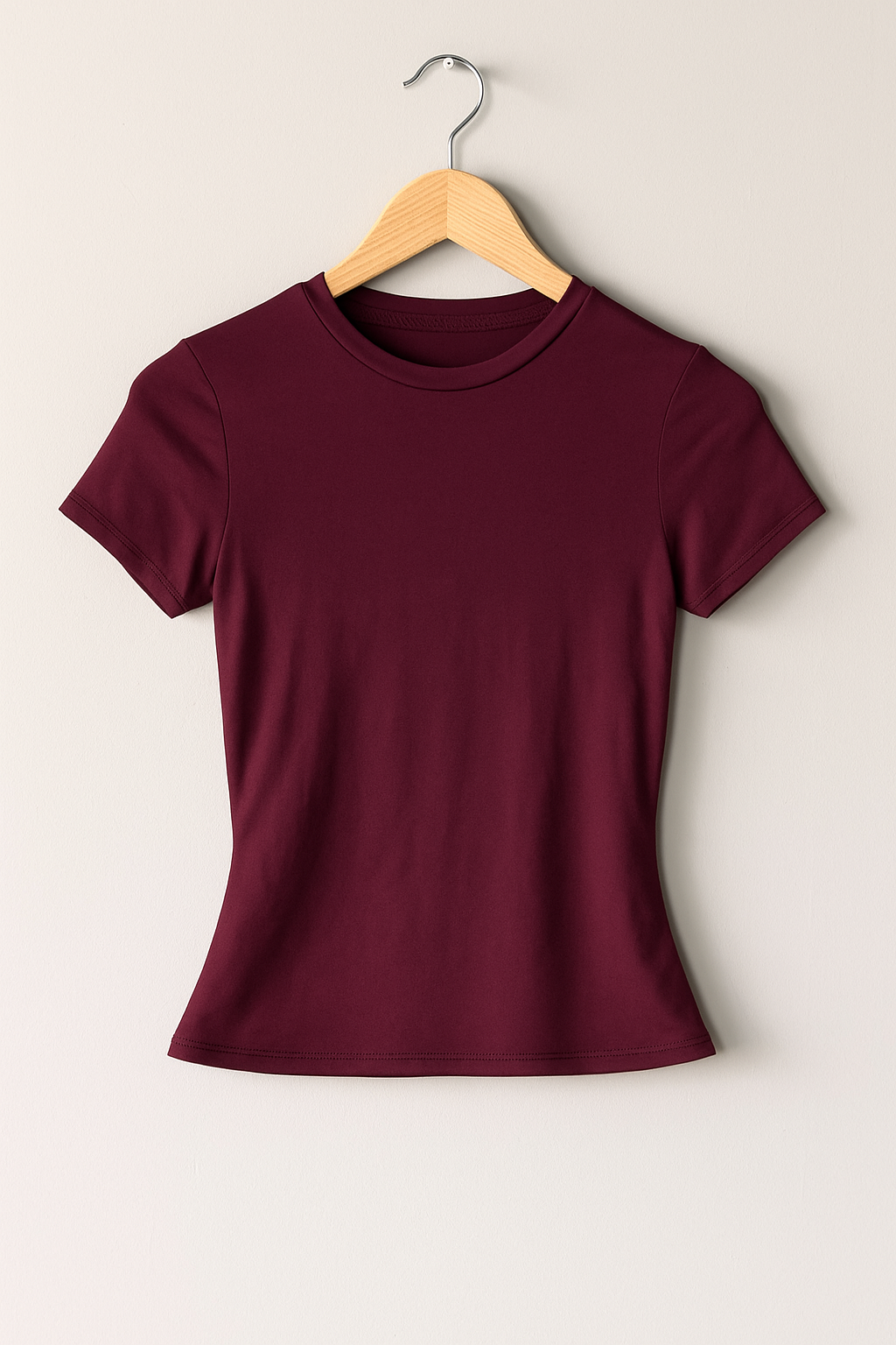 Laila crop top met ronde hals en korte mouwen