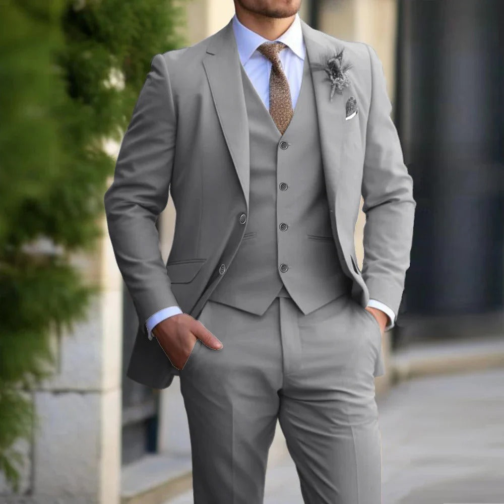 Herenpak – 3-Delig – Slim Fit – Blazer, Gilet & Pantalon