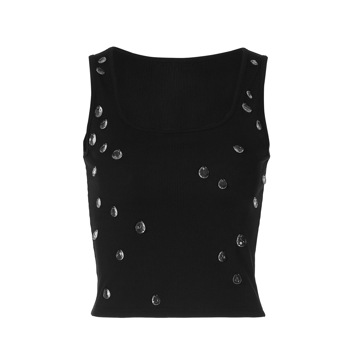 De Mode Outlet | Dames Crop Top met Sierlijk Motief