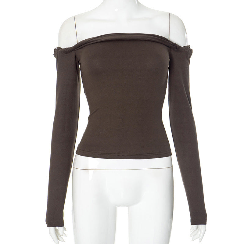 Liva | Off-Shoulder Dames Top met Lange Mouwen