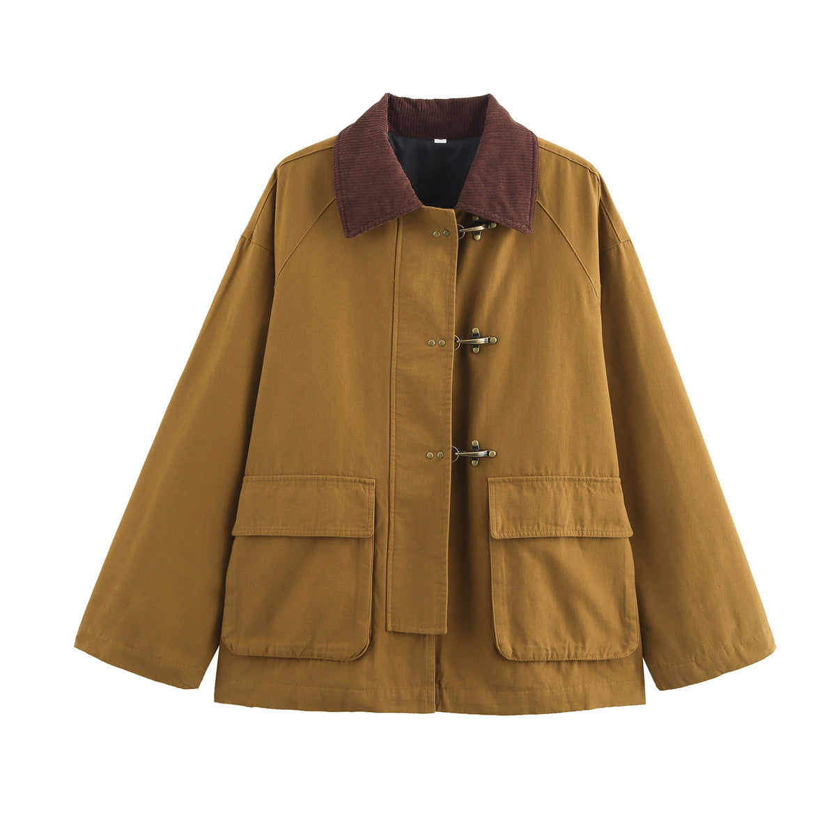 Dames Jas – Barn Jacket Met Knoopsluiting en Zakken