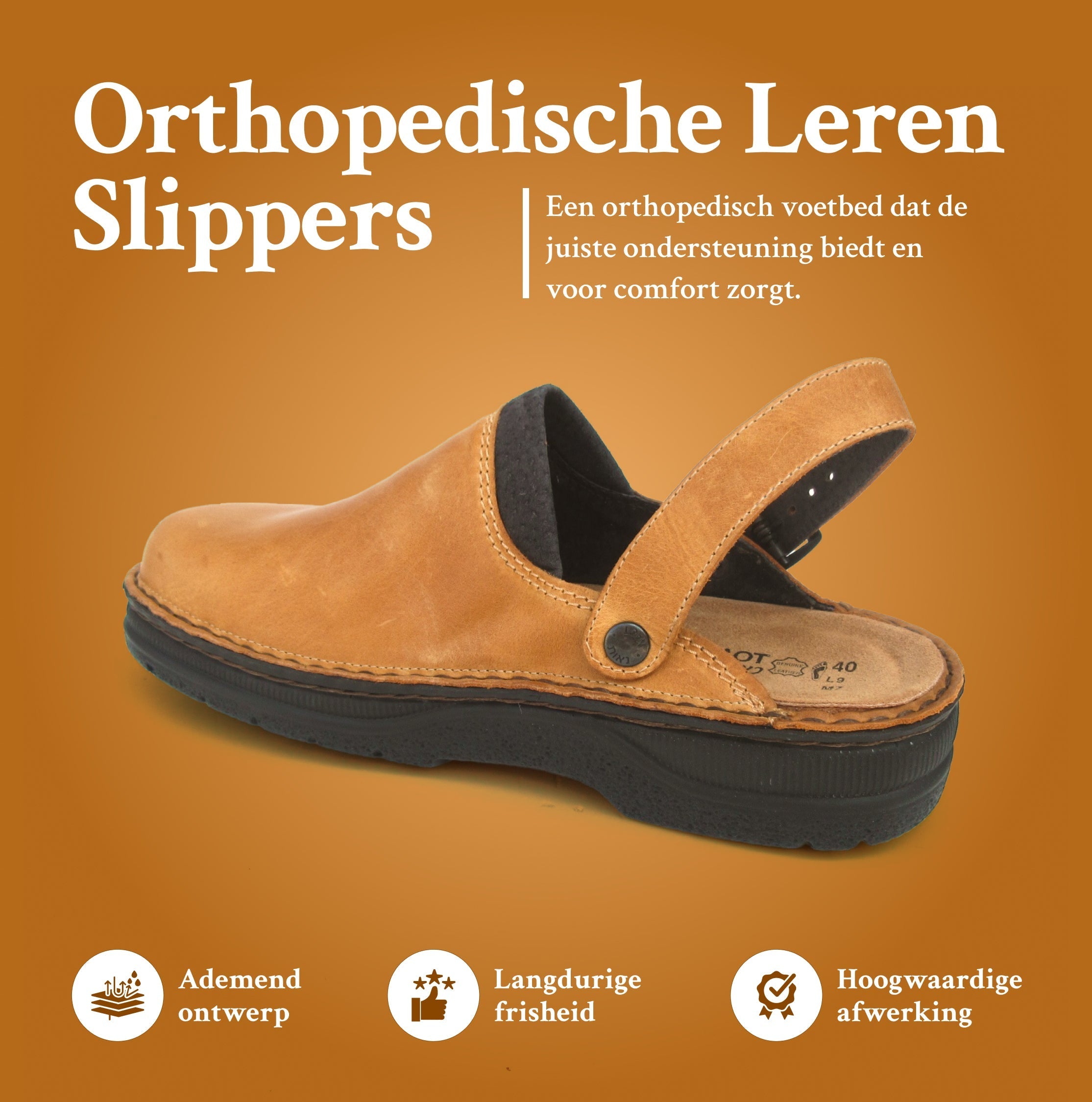Luca | Comfortabele Herenpantoffels met Verstelbare Pasvorm