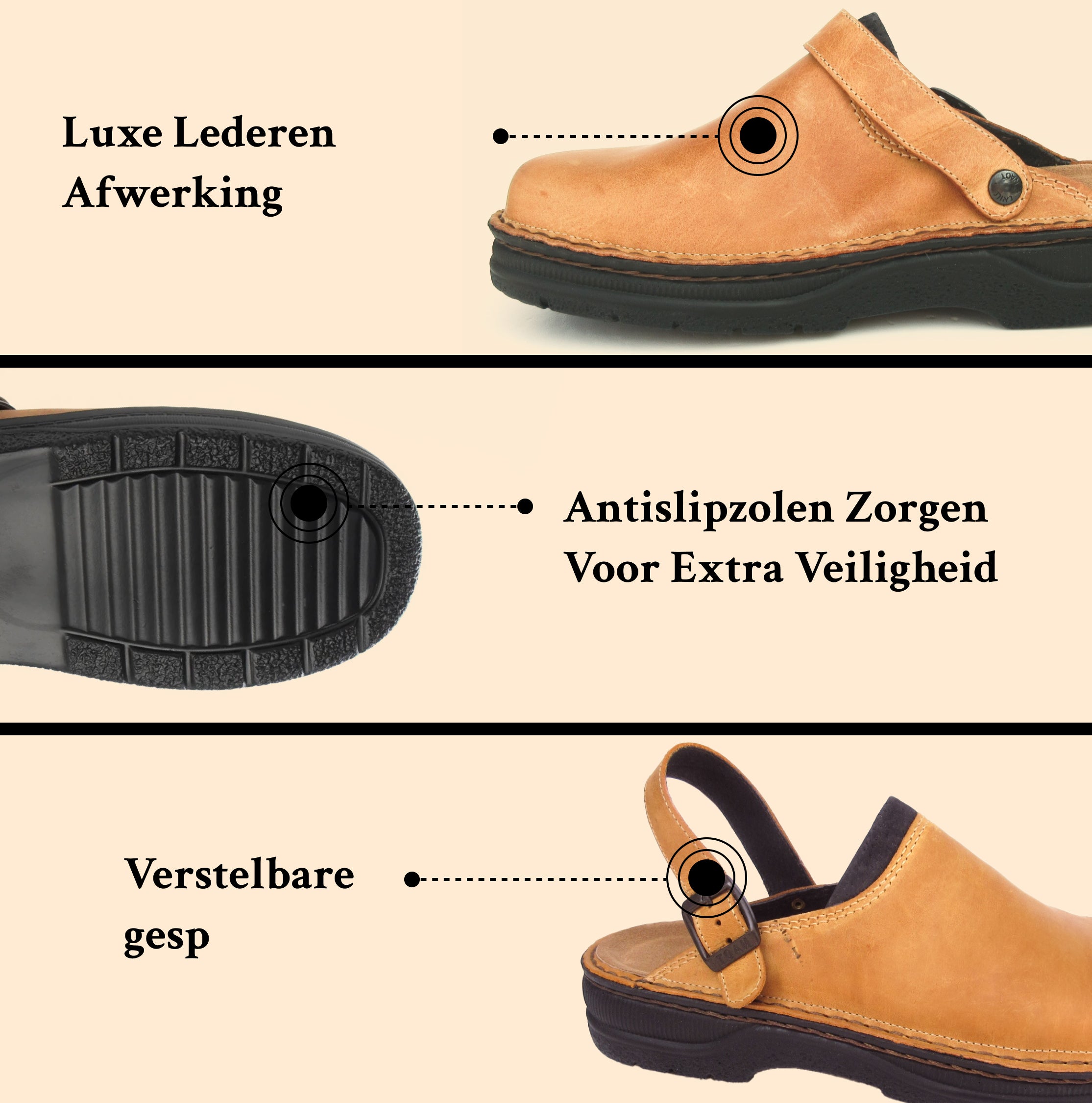 Luca | Comfortabele Herenpantoffels met Verstelbare Pasvorm