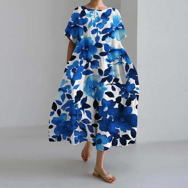 Lange Zomerjurk met Bloemenprint